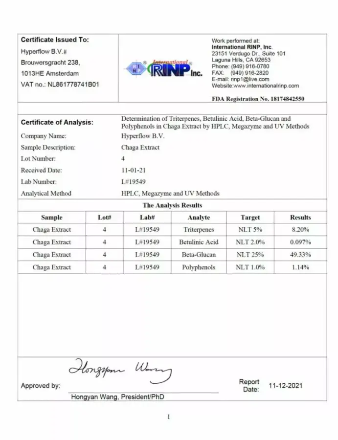 chaga extract vysledky puremedik